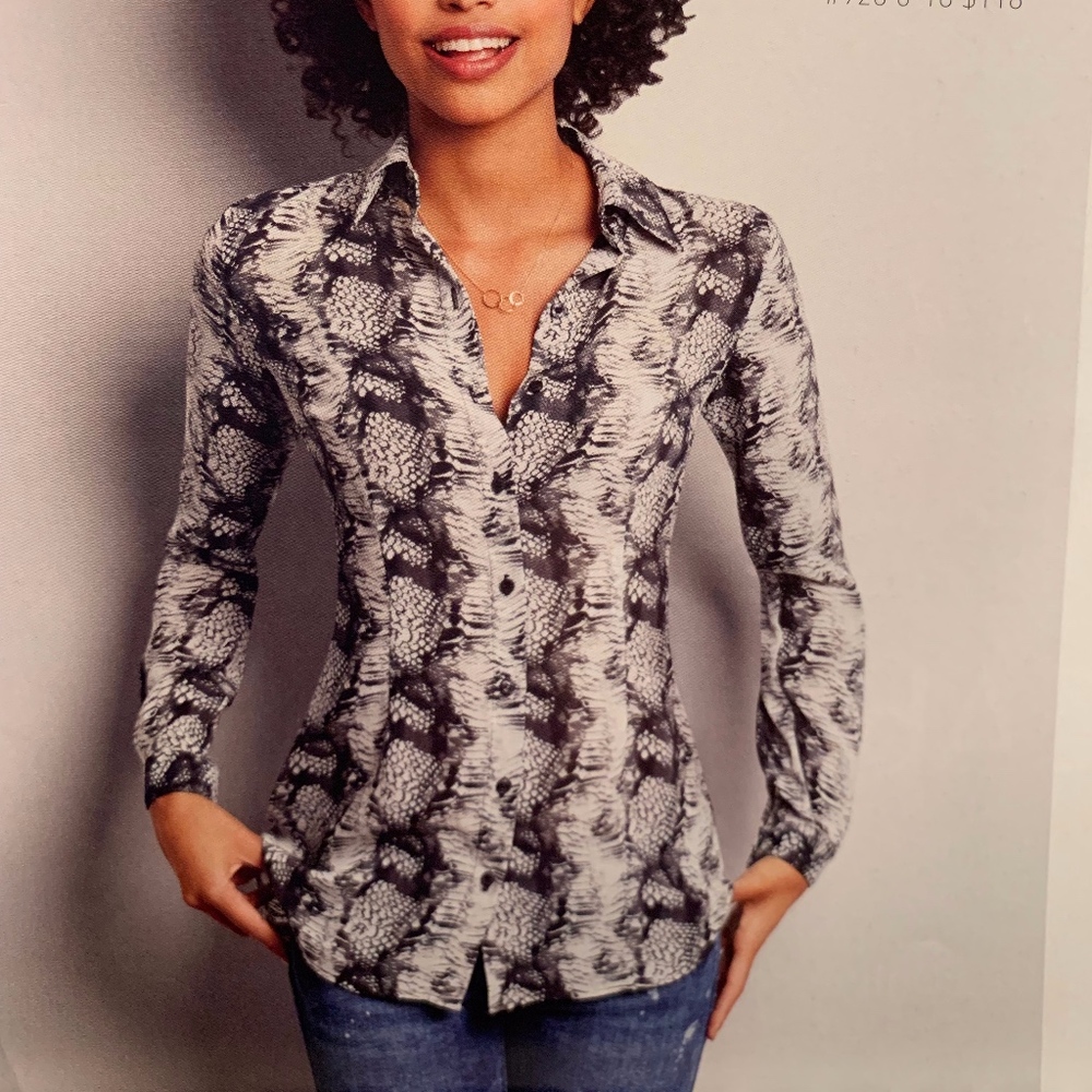Cabi Snakeskin Blouse